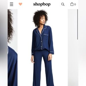 Navy Blue Eberjey Gisele Pajama Pants Set